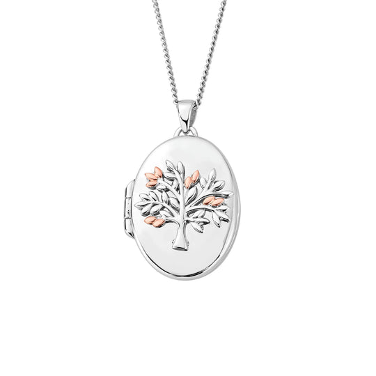 Clogau Tree Of Life Oval Locket in Sterling Silver