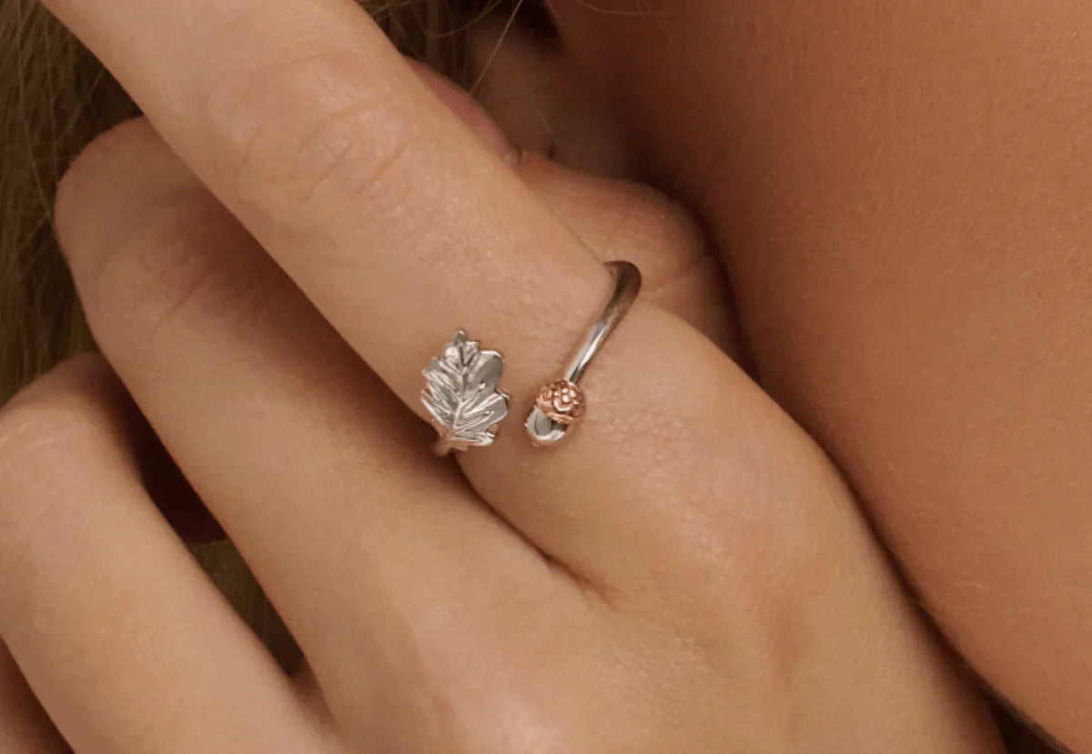 Clogau Oak Leaf Ring Sterling Silver by Clogau