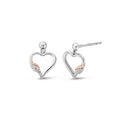 Clogau Past Present Future Heart Earrings With White Topaz in Sterling Silver by Clogau