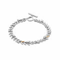 Clogau Silver Leaf CZ T-Bar Bracelet 3SROY1404