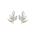 Clogau Silver Leaf Toaz Stud Earring 3SROY929