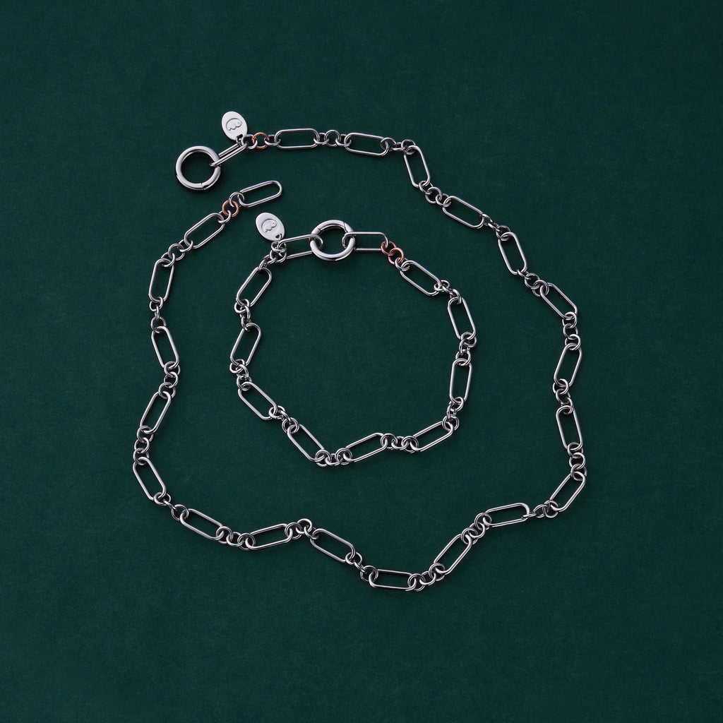 The Clogau Insignia Charm Bracelet, a silver bracelet from Clogau, available at OD’s Jewellers in St Helens.
