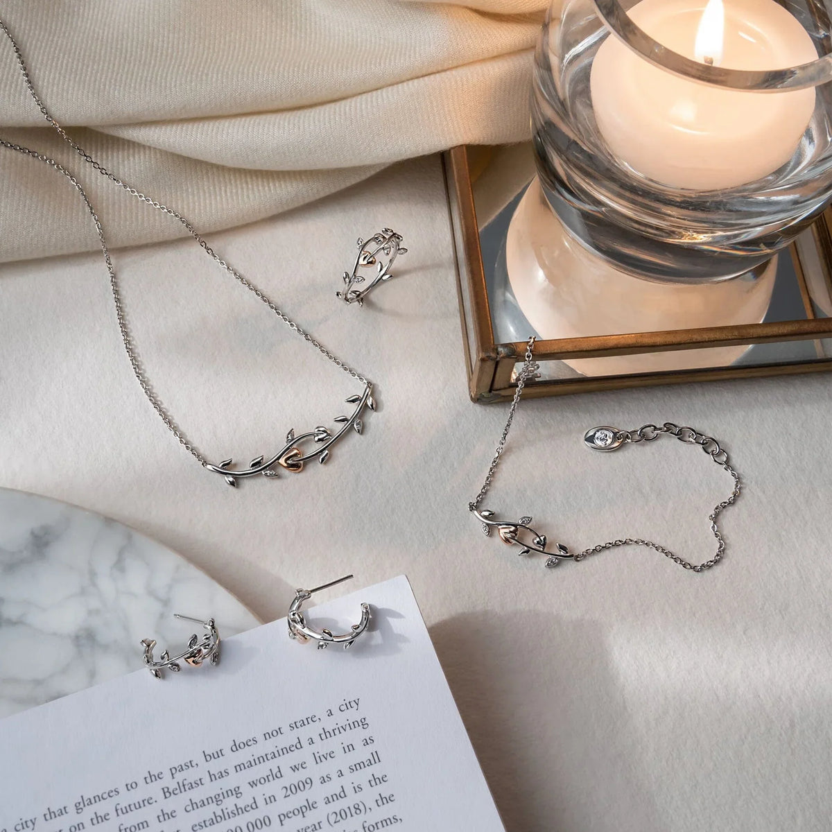 Clogau Tree Of Life Vine Bracelet With White Topaz in Sterling Silver by Clogau