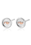 Elegant Clogau earrings in sterling silver, showcasing the Welsh dragon insignia design. Perfect jewelry gift idea.