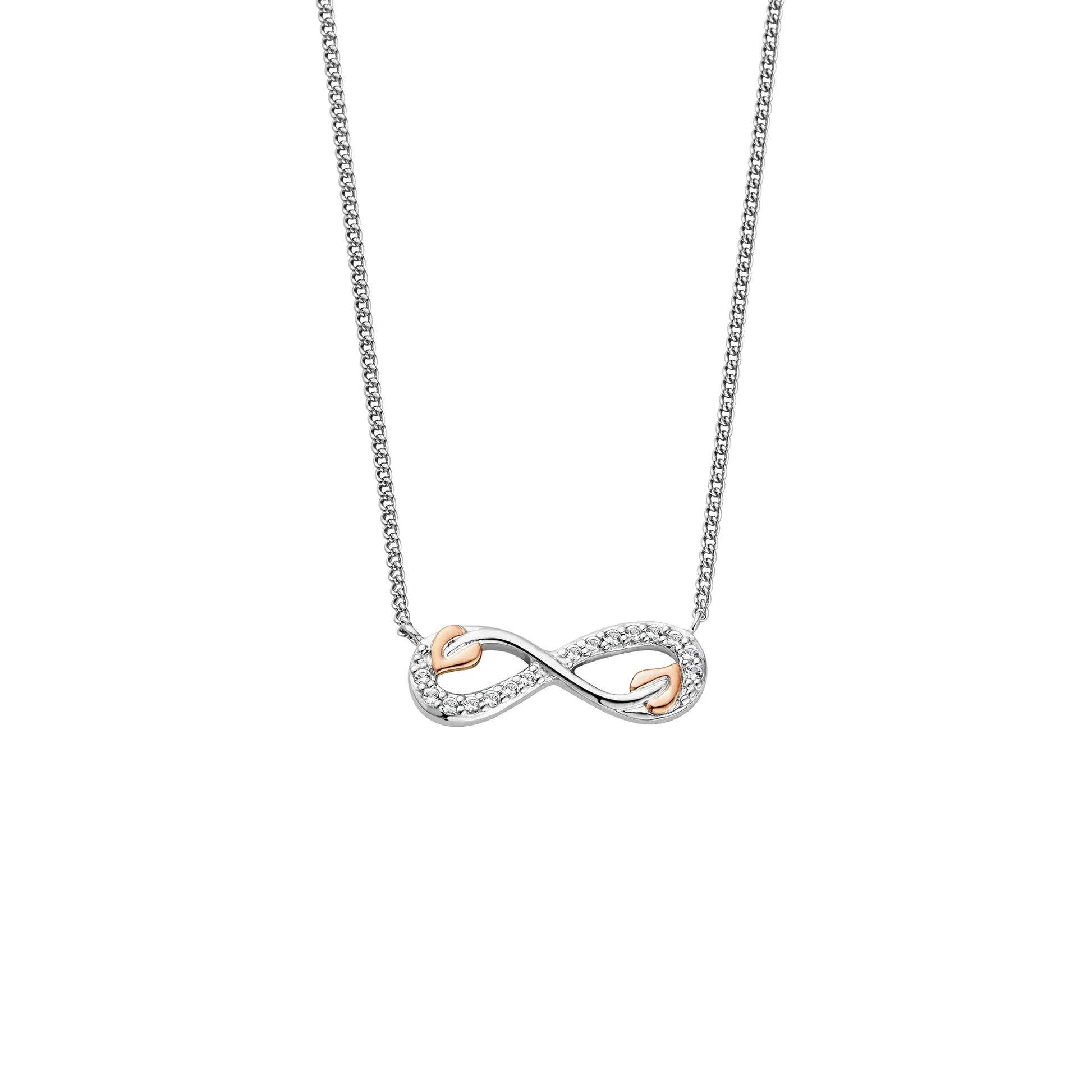 Clogau Tree of Life Infinity Necklace With White Topaz In Sterling Silver by Clogau