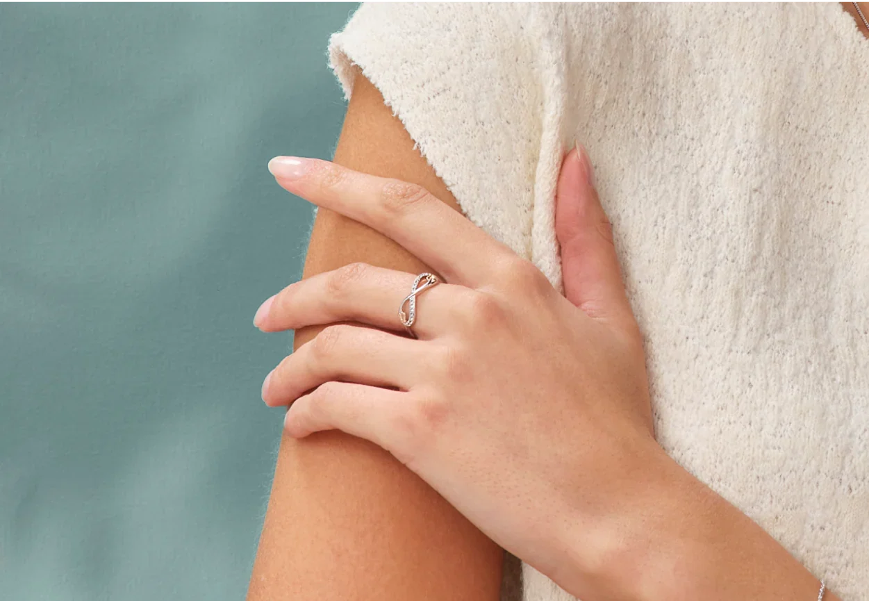 Clogau Infinity Ring With White Topaz in Sterling Silver by Clogau