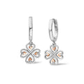 Clogau Tree Of Life Heart Drop Hoop-Earrings in Sterling Silver by Clogau
