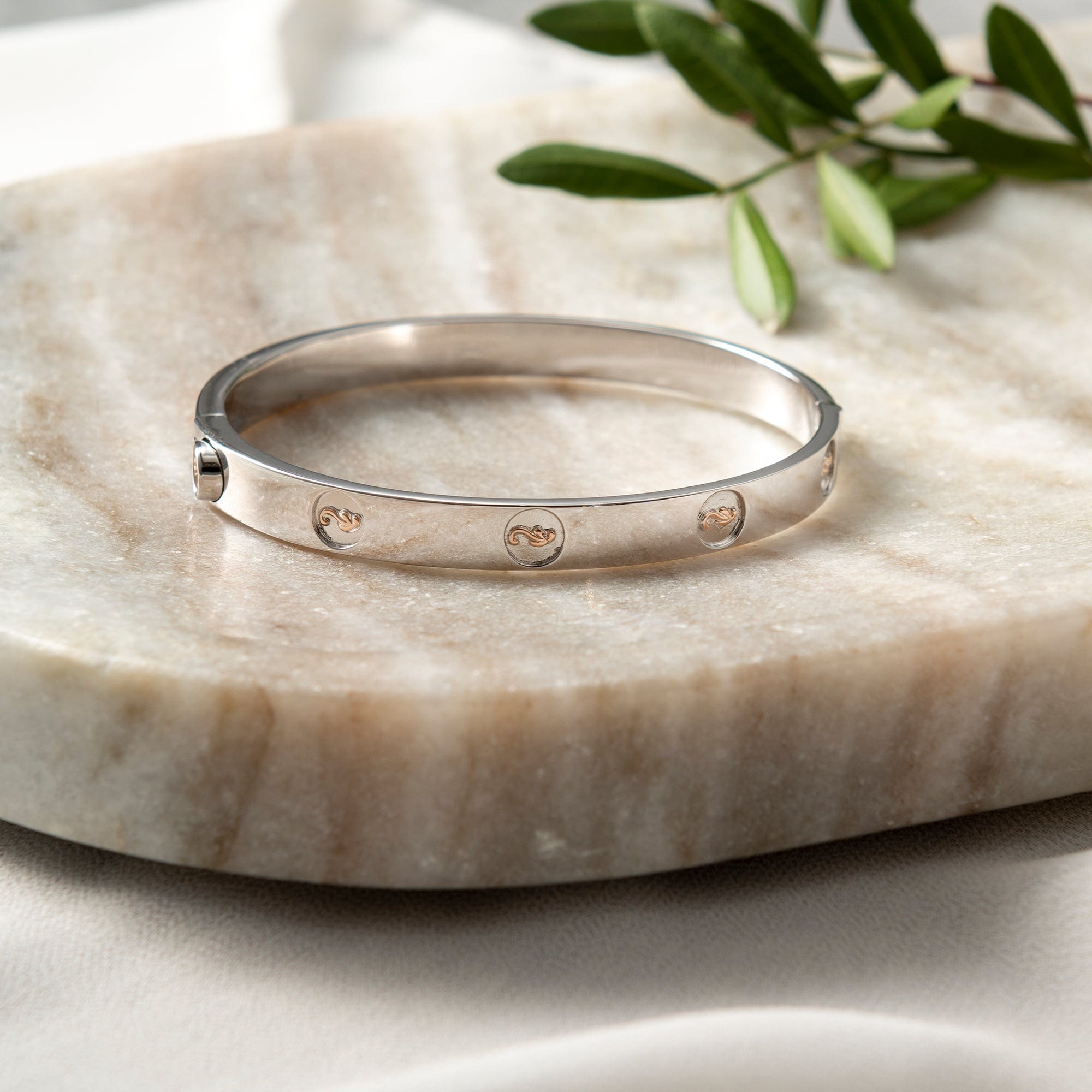 Clogau Insignia Bangle Sterling Silver 3STOLMNBG1