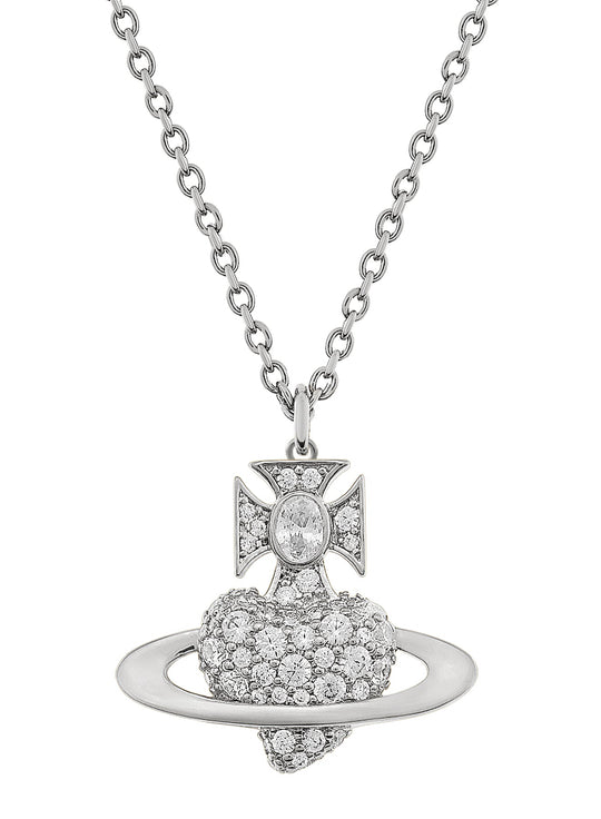 Vivienne Westwood Platinum Plated Agnatha Necklace 630203G0-02P102-