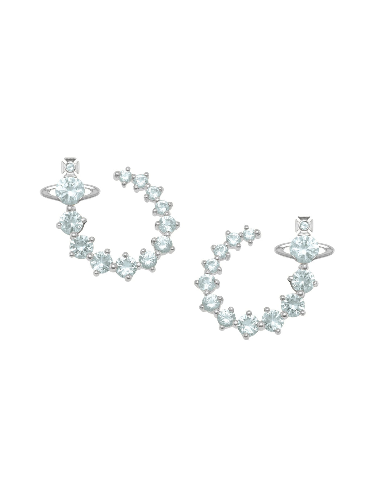 Vivienne Westwood Lydia Aqua CZ Earrings 6203009A-02P775