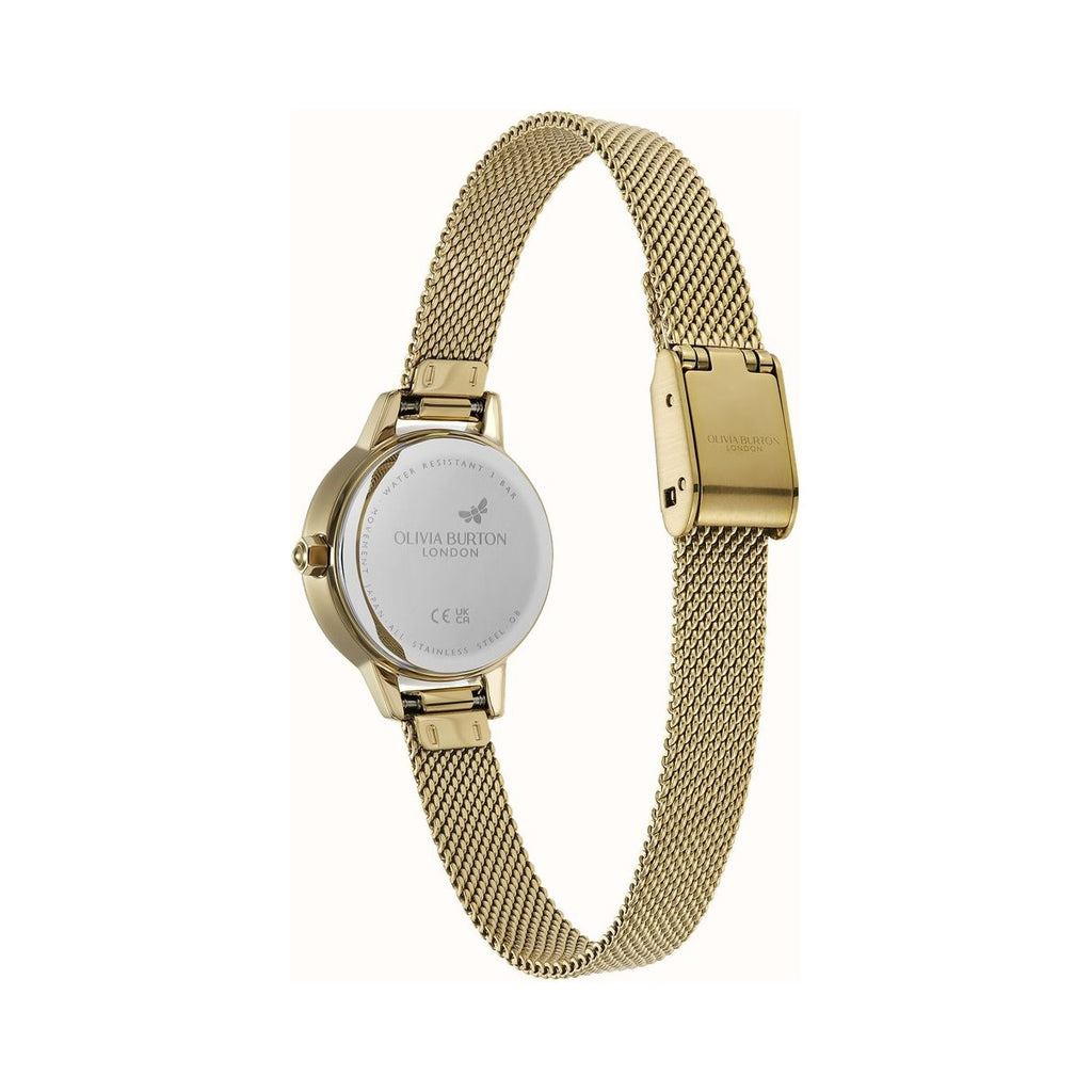 Olivia Burton Ladies Mini Classic Forset Green Dial Mesh Bracelet Watch Stainless Steel Gold Plated by Olivia Burton