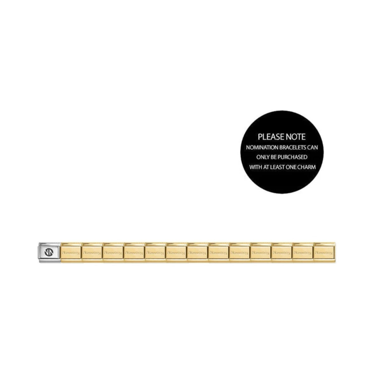 Nomination Composable™ Gold Tone Base Bracelet With Style Icon NN Charm