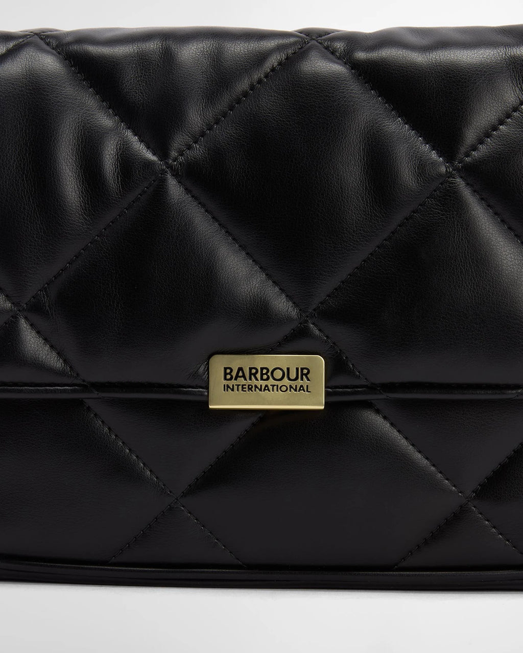 Women's Barbour International Soft Quilted Shoulder Bag in Black — view 4