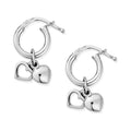 The ChloBo Double Heart Hoop Earrings, a silver metal hoop earrings from ChloBo, available at OD’s Jewellers in St Helens.