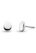 Pair of Coast Pebbles stud earrings by Kit Heath. Subtle design in polished silver for everyday wear. Fine jewelry detail.