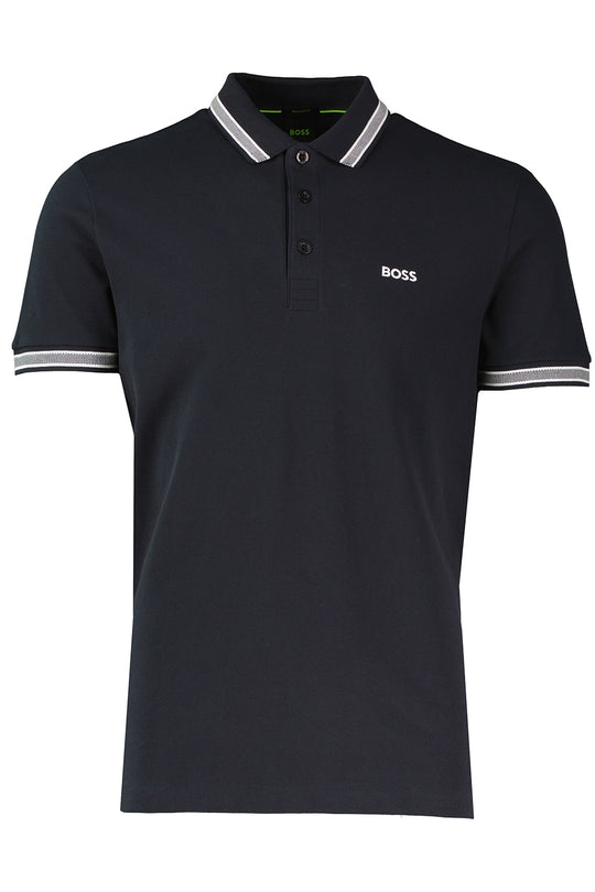 Mens BOSS Green Paddy Dark Blue Polo Shirt