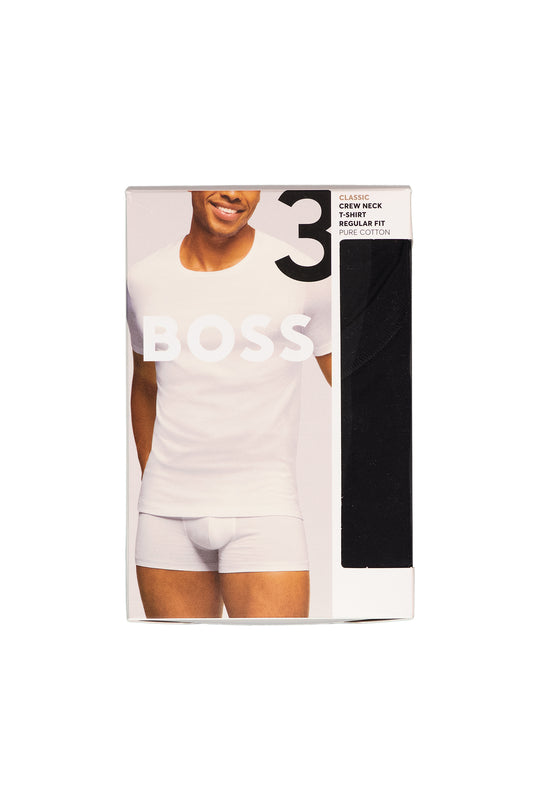 Mens BOSS Black T Shirt RN 3P Classic 3Pack T Shirts