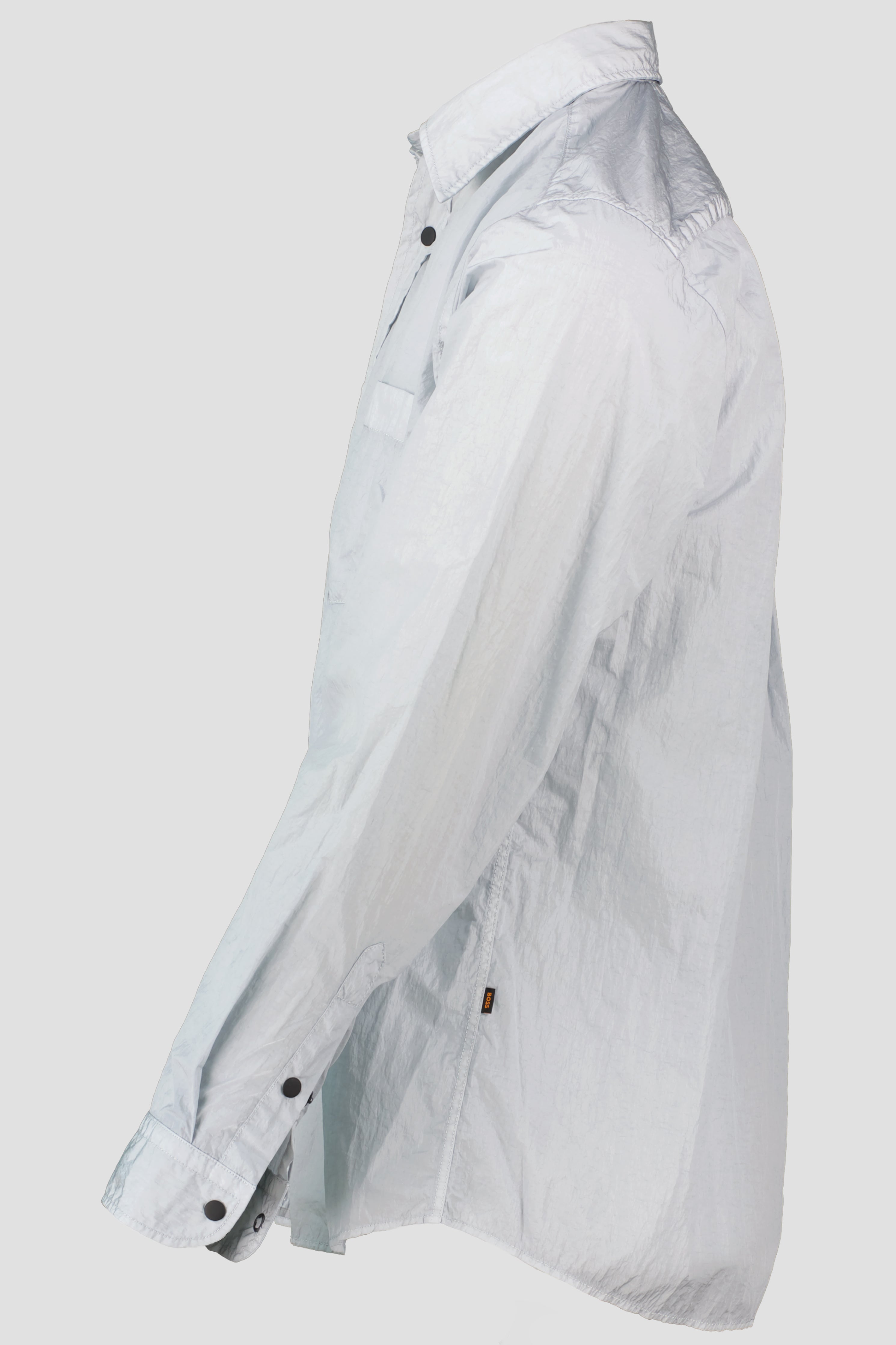 Men's BOSS Orange Light Grey Lambini Relaxed Fit Shirt — view 3