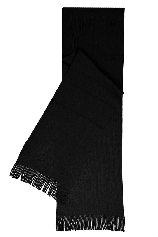 Men's BOSS Black Albas Black Wool Scarf