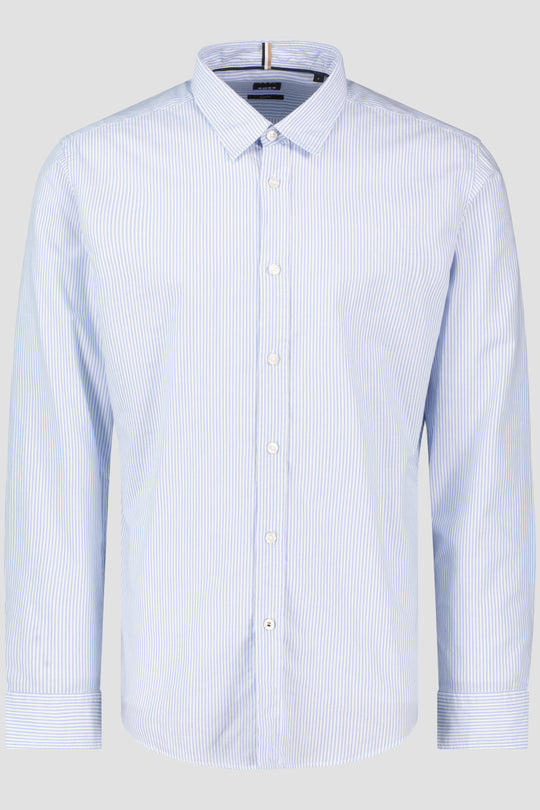 Men's BOSS Black S-ROAN-kent-C1-233 Light Blue Slim Fit Shirt