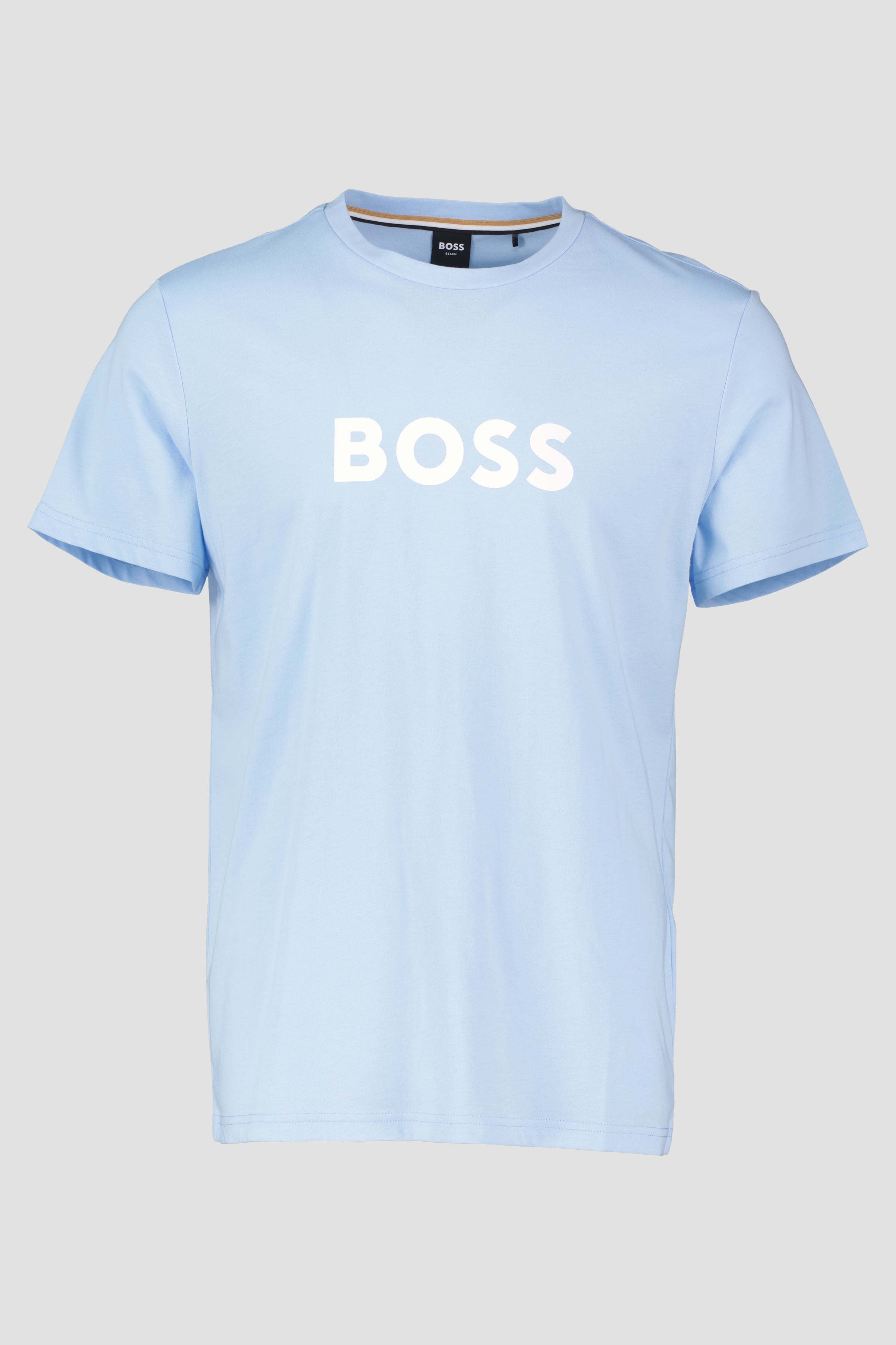 Men's BOSS Black Pastel Blue RN Cotton Logo T Shirt