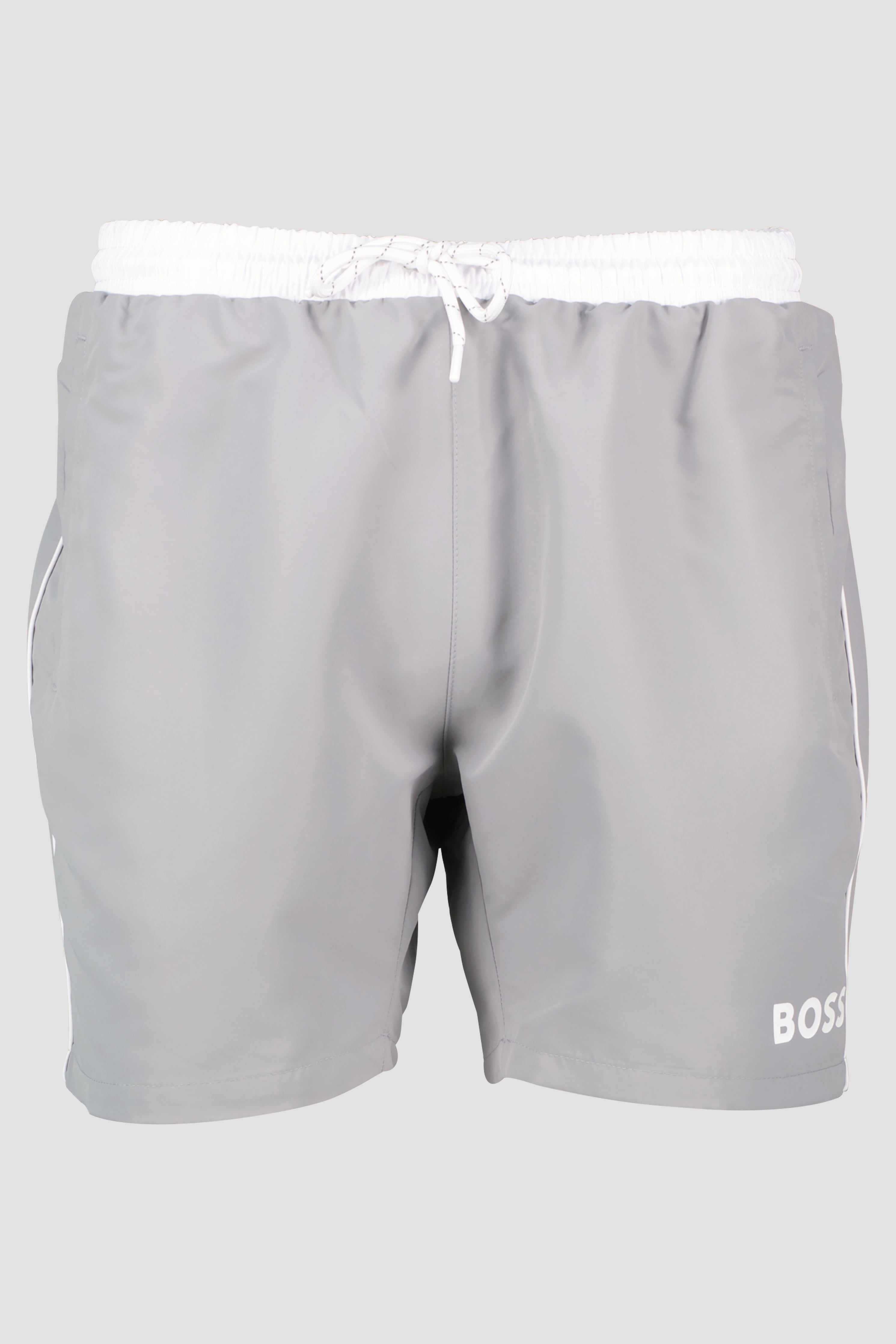 Men's BOSS Black Starfish Silver Swim Shorts