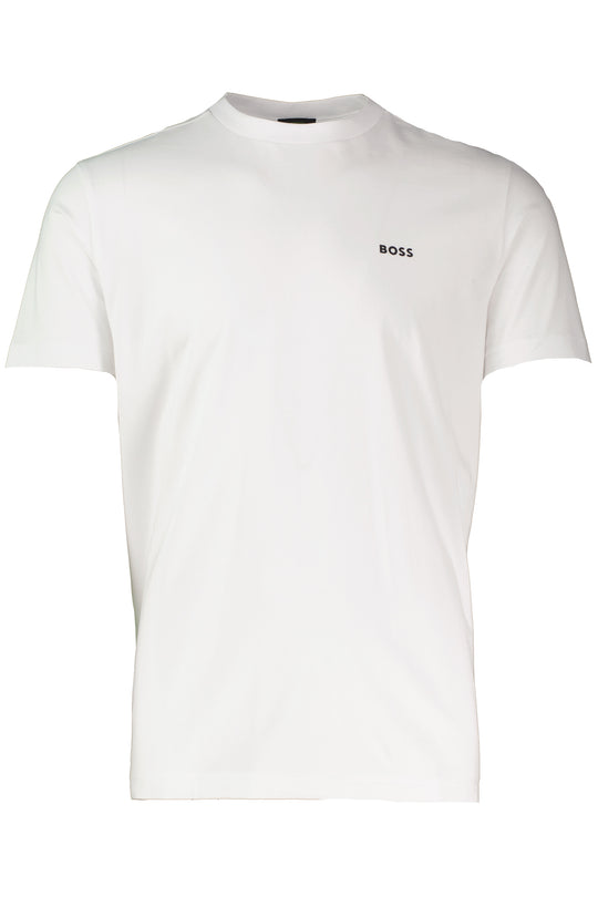 Mens BOSS Green Tee White T Shirt