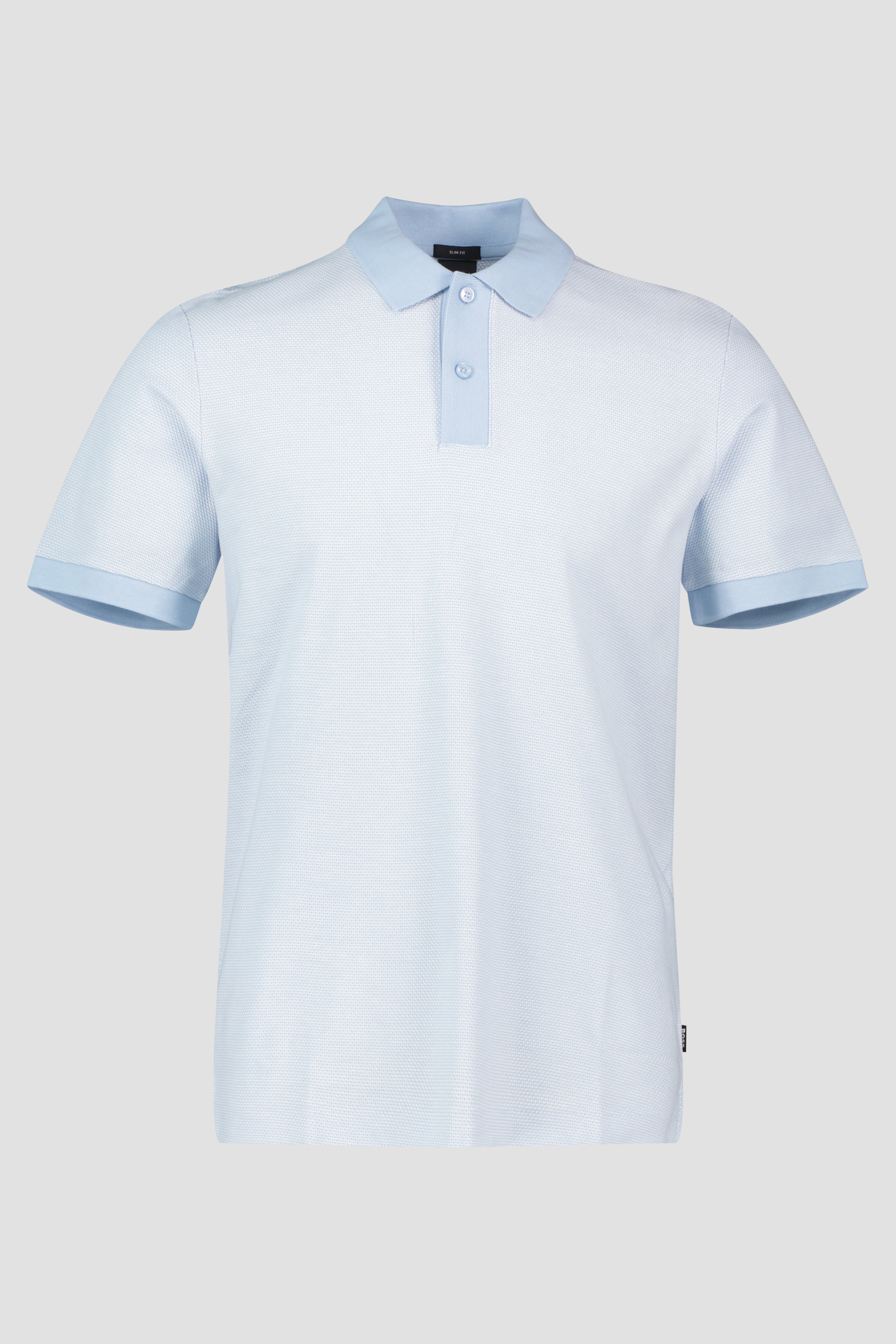 Men's BOSS Black Phillipson 37 Pastel Blue Slim Fit Polo Shirt