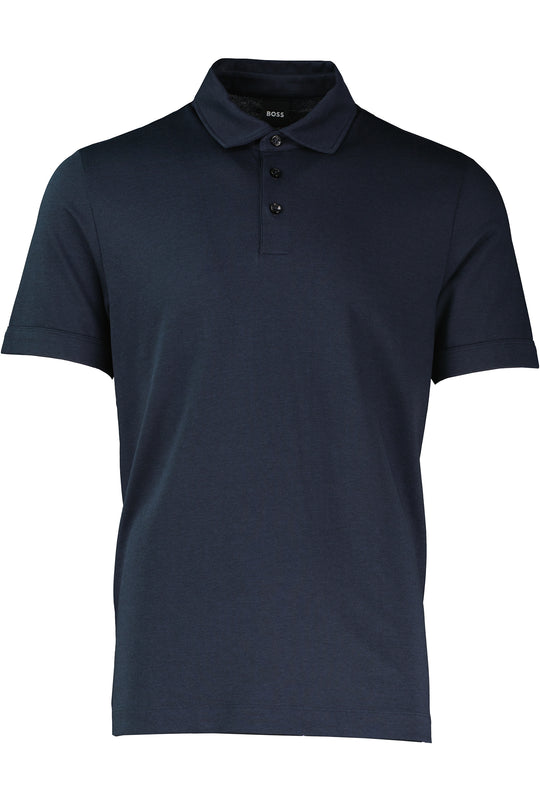 Mens BOSS Black H-Press 57 Dark Blue Polo Shirt