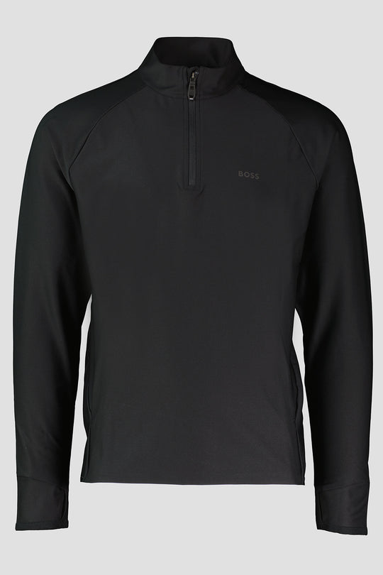 Men's BOSS Black 1/4 zip Active Sweatshirt