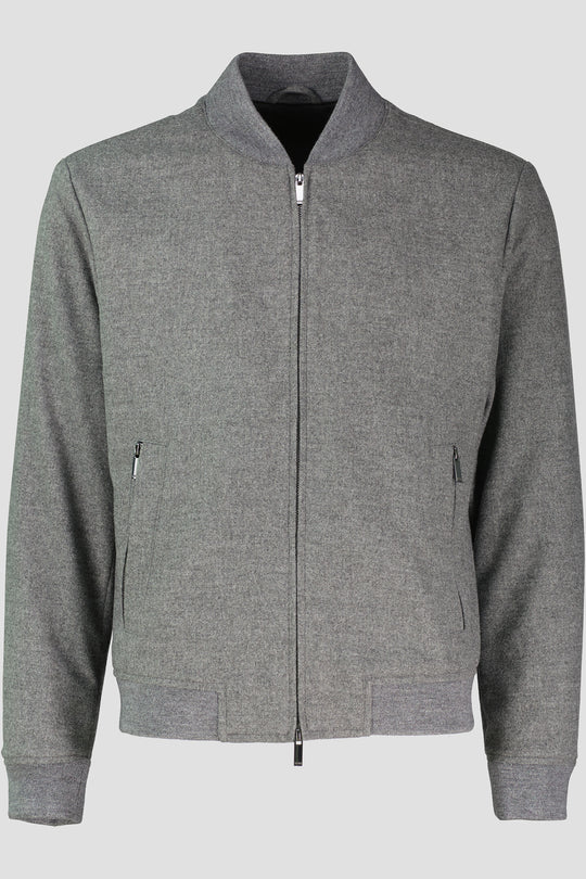 Men's BOSS Silver P-Hanry-BMB-234 Slim Fit Jacket