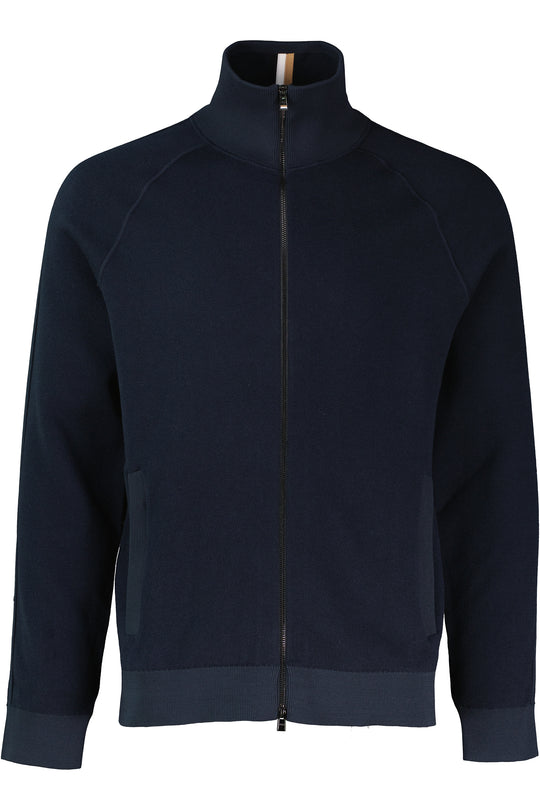 Mens BOSS Black H-Domico Dark Blue Knitwear