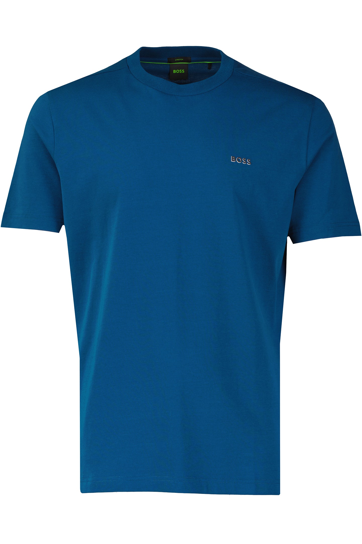 Mens BOSS Green Tee Open Blue T Shirt