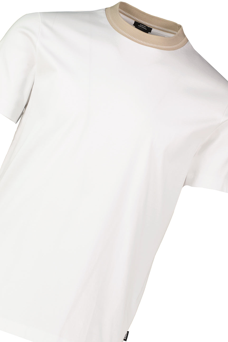 Mens BOSS Black H-Tessler 199 White Slim Fit T Shirt - image 4