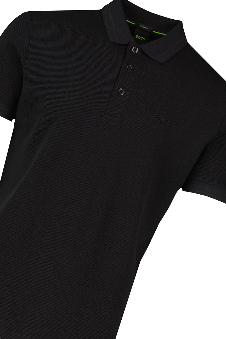 Mens BOSS Green Paddy Black Polo Shirt - image 4