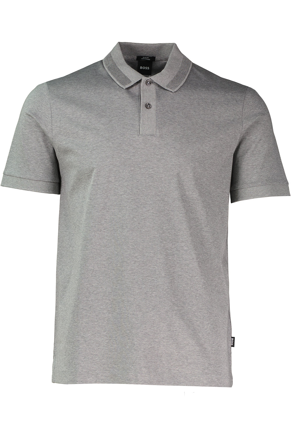 Mens BOSS Black H-Phillipson 199 Slim Fit Medium Grey Polo Shirt - image 2