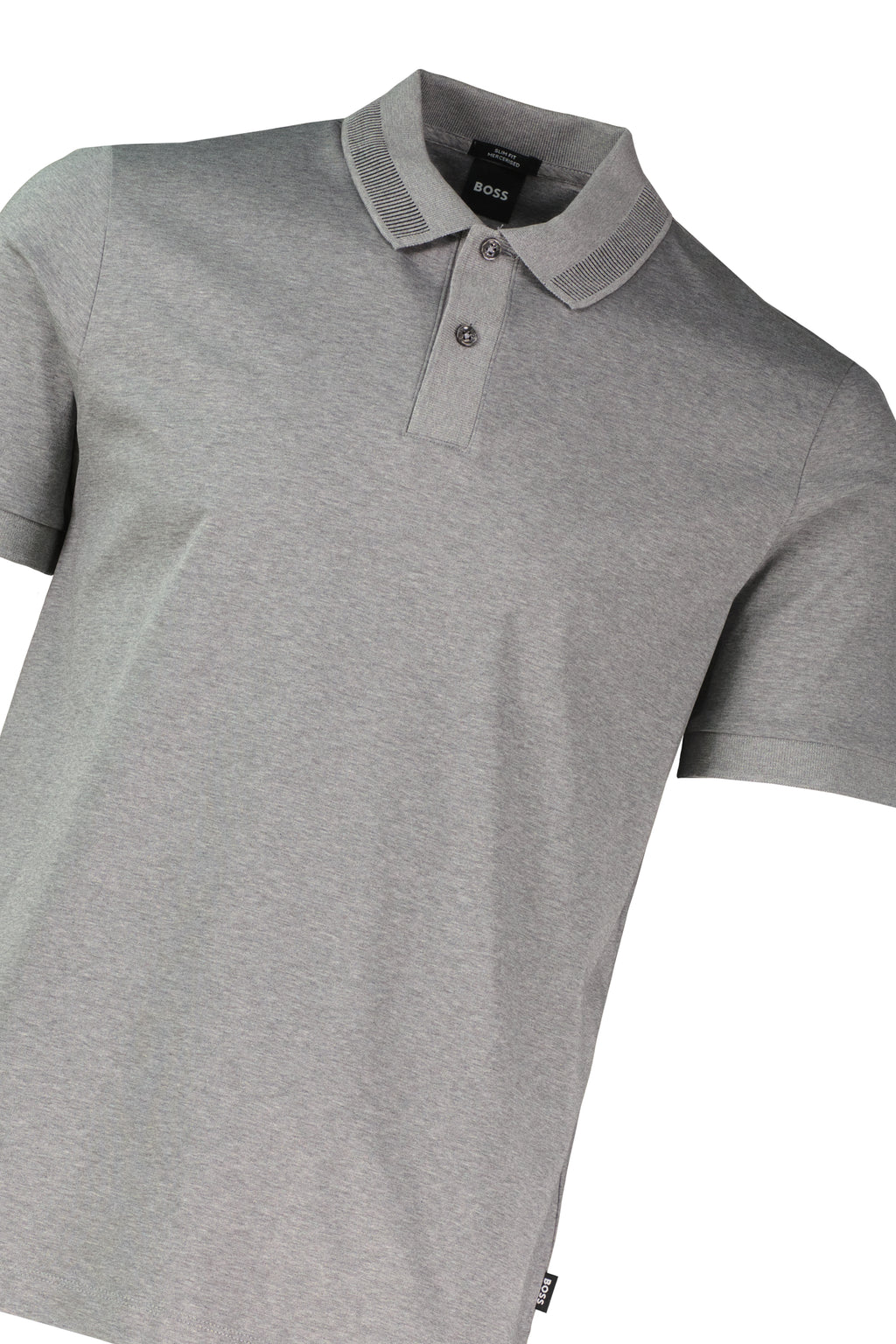 Mens BOSS Black H-Phillipson 199 Slim Fit Medium Grey Polo Shirt - image 4