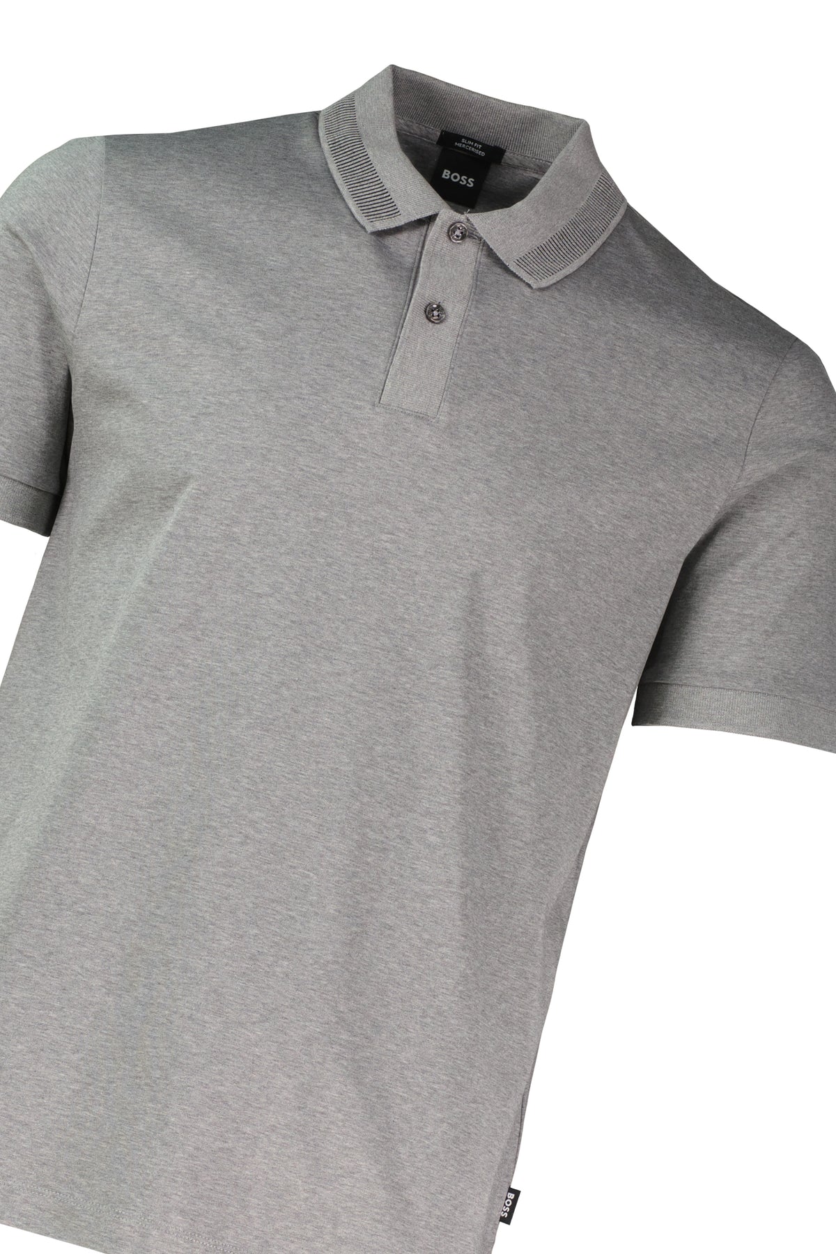 Mens BOSS Black H-Phillipson 199 Slim Fit Medium Grey Polo Shirt - image 4