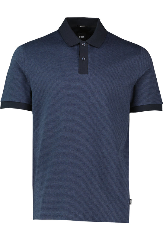 Mens BOSS Black H-Parlay 432 Dark Blue Polo Shirt