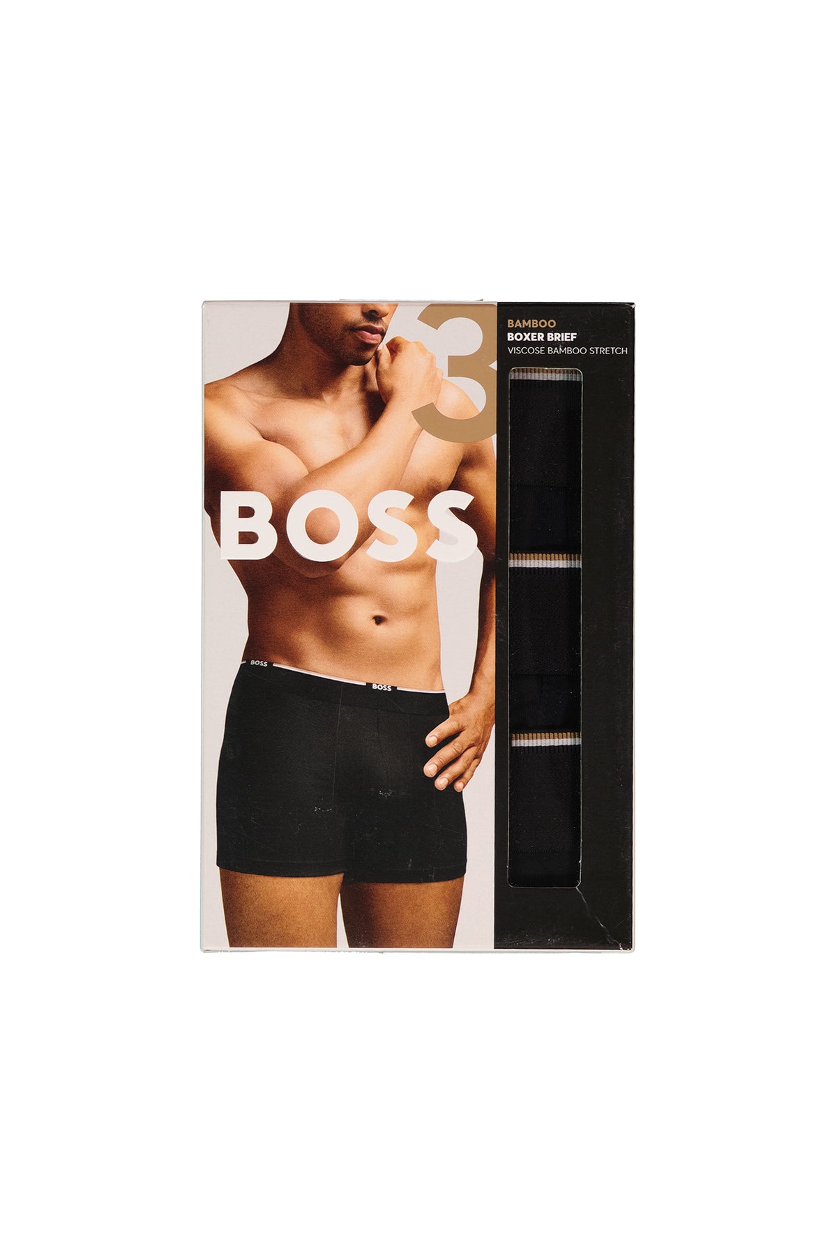 BOSS Bodywear & Swimwear BoxerBr 3P Bamboo Black Underwear — view 2