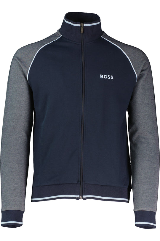 Mens BOSS Black Tracksuit Jacket Dark Blue
