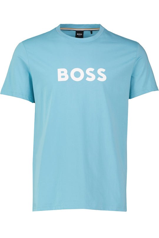 Mens BOSS Black T-Shirt RN Light Pastel Blue T Shirt