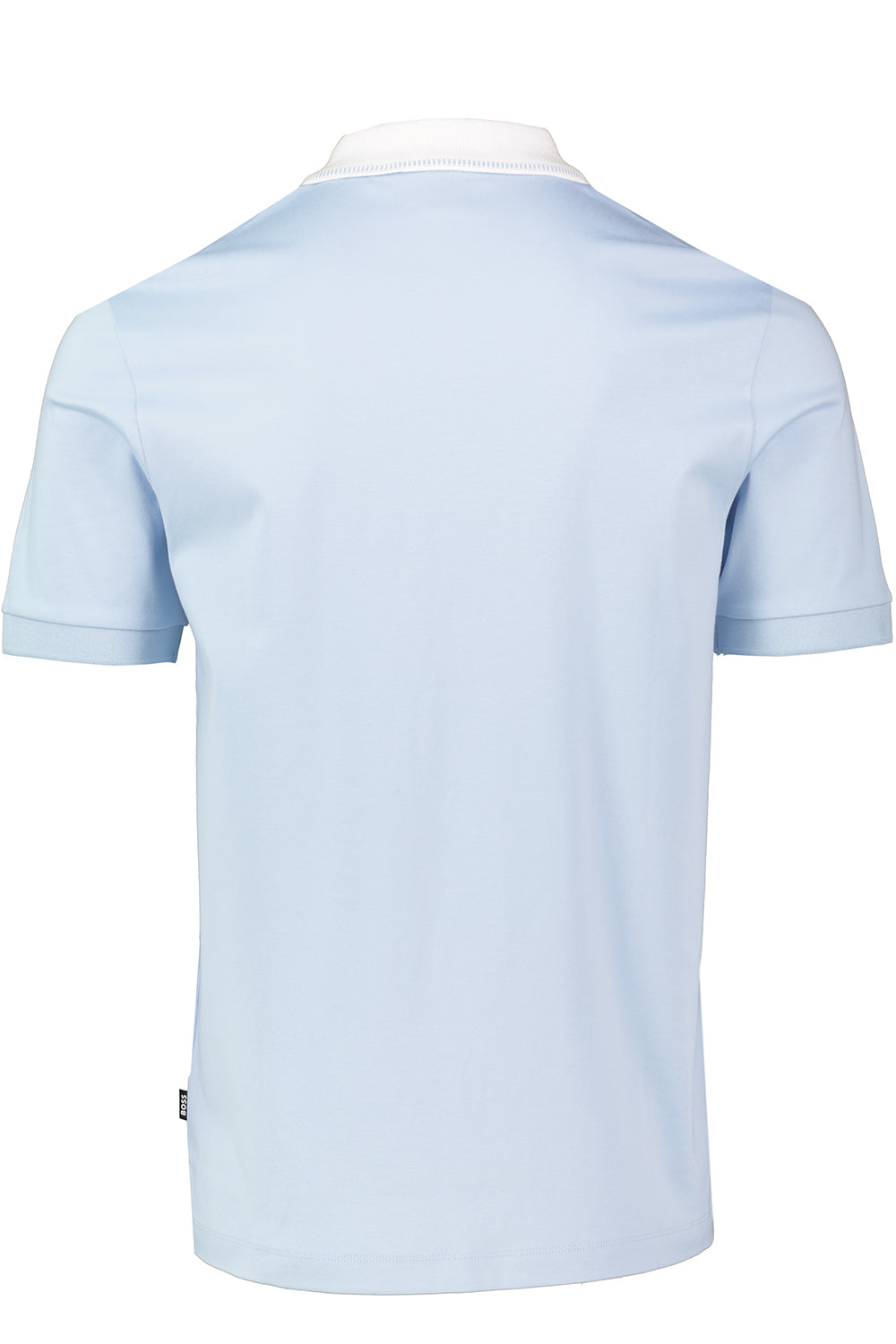 Mens BOSS Black H-Phillipson 199 Slim Fit Light Pastel Blue Polo Shirt - image 3