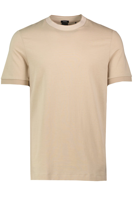 Mens BOSS Black H-Tessler 145 Light Beige Slim Fit T Shirt