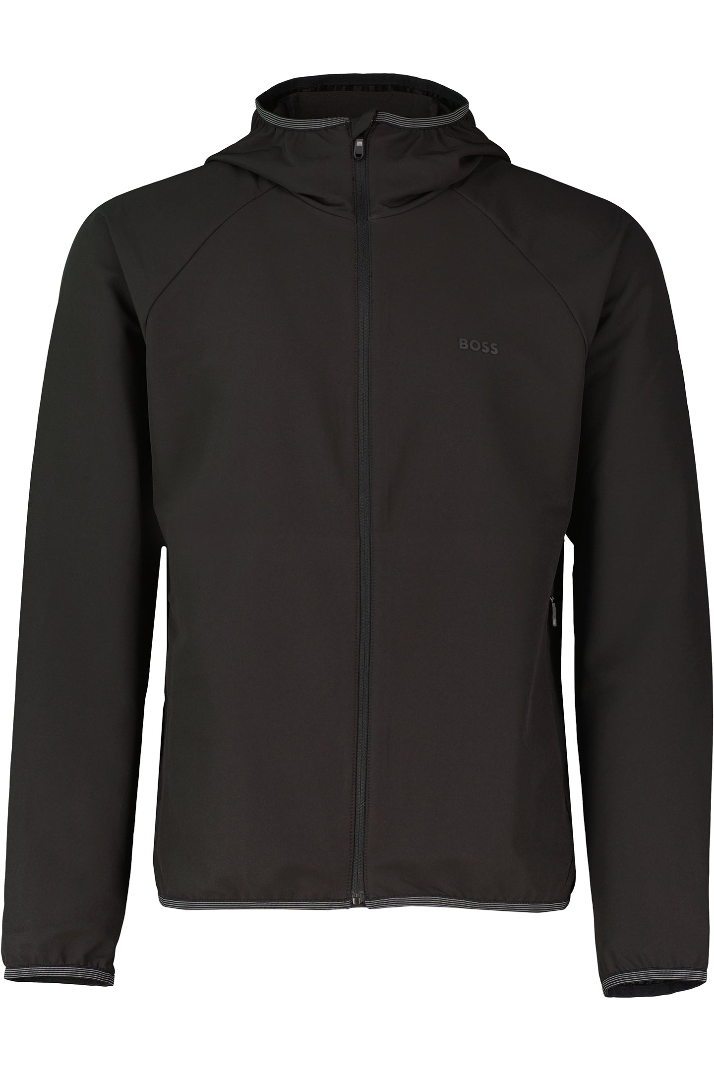 Mens BOSS Green L_Commuter Black Jacket