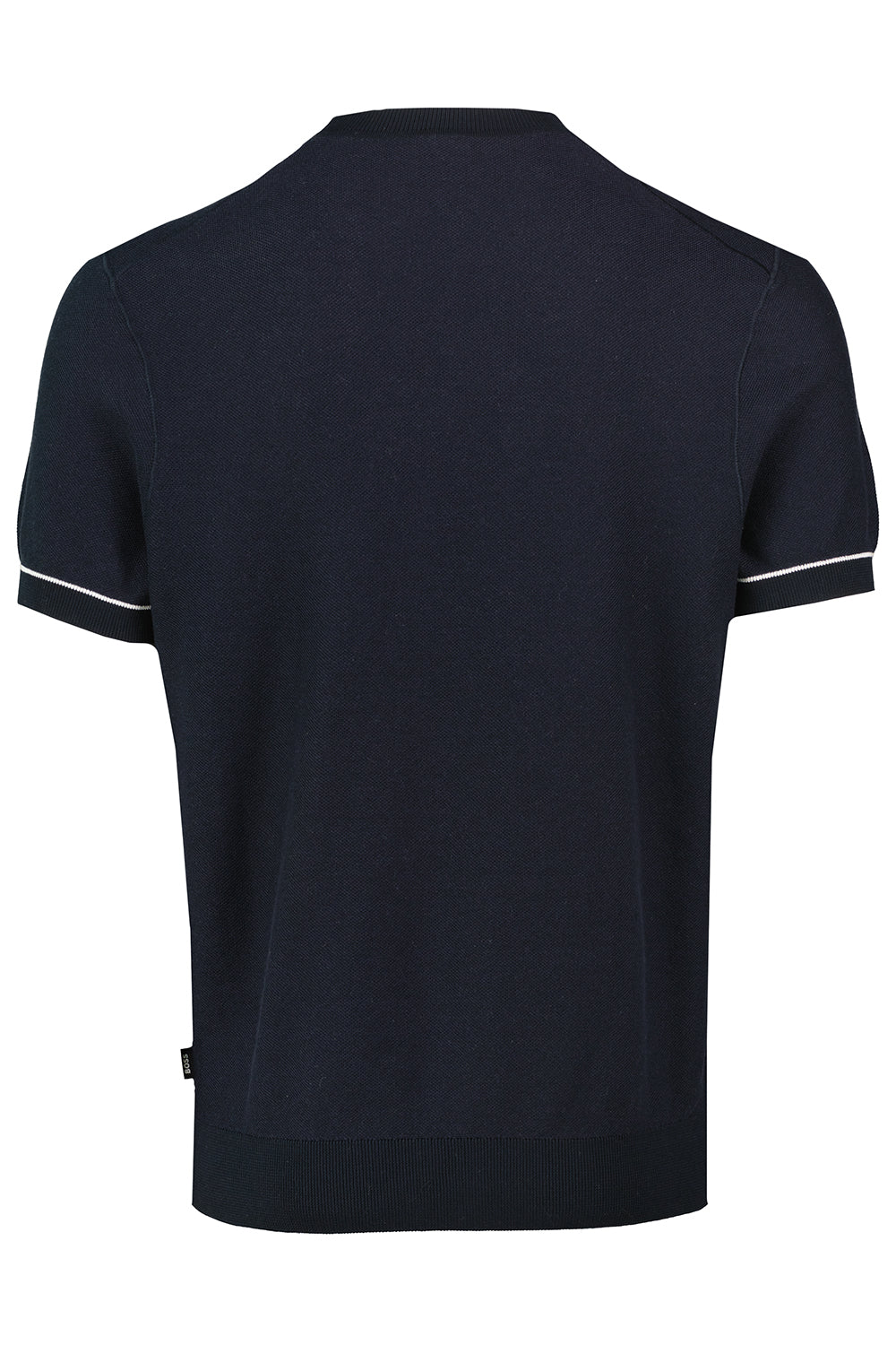 Mens BOSS Black H-Jianfranco Dark Blue Knitted T Shirt - image 3