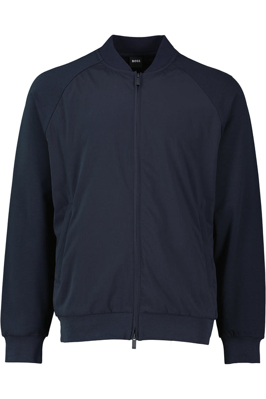 Mens BOSS Black P-Skiles 85 Dark Blue Zip Jacket