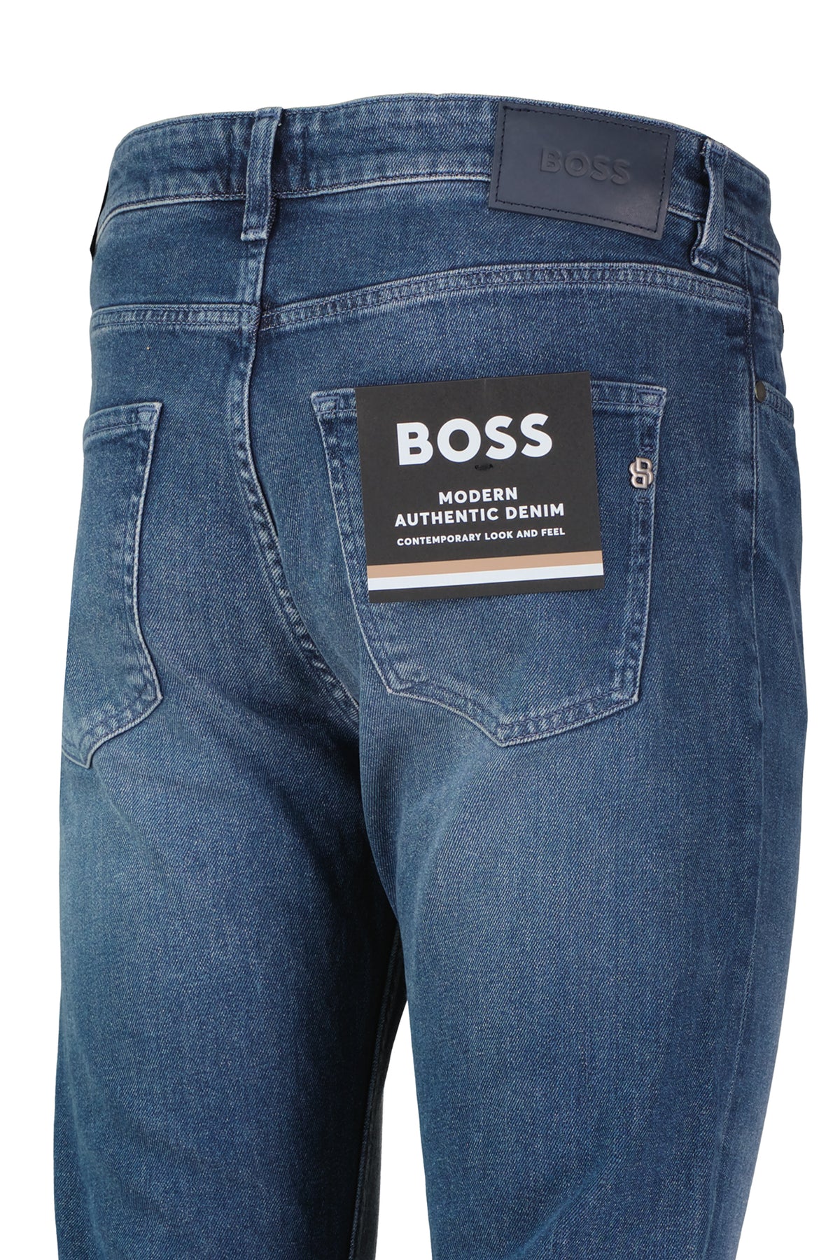 Mens BOSS Black C-Delaware Bright Blue Slim Fit Jeans - image 4