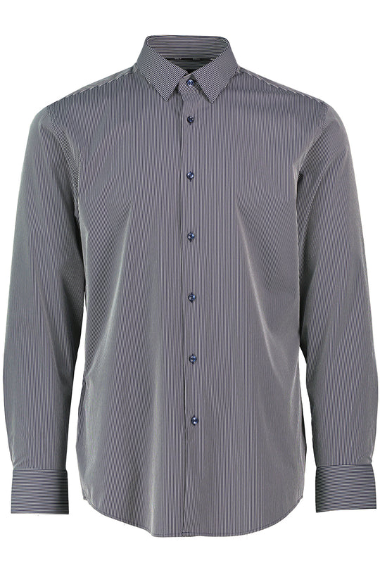 Mens BOSS Black P-HANK-kent-C1-222 Dark Blue Slim Fit Shirt