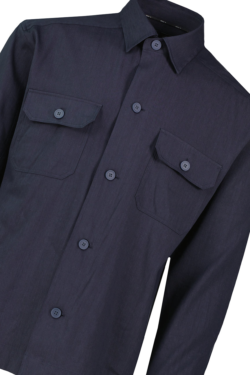 Mens BOSS Black P-COLE-2P-C1-252 Dark Blue Shirt - image 4